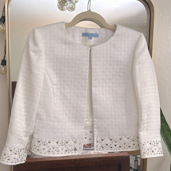 SALE ✨ Antonio Melani White Dress with Cropped Jacket size 2 - Picture 7 of 7